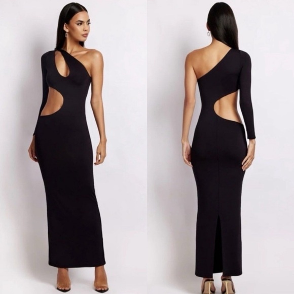 Meshki Dresses & Skirts - Meshki Joyce One Shoulder Cut-Out Midi Dress